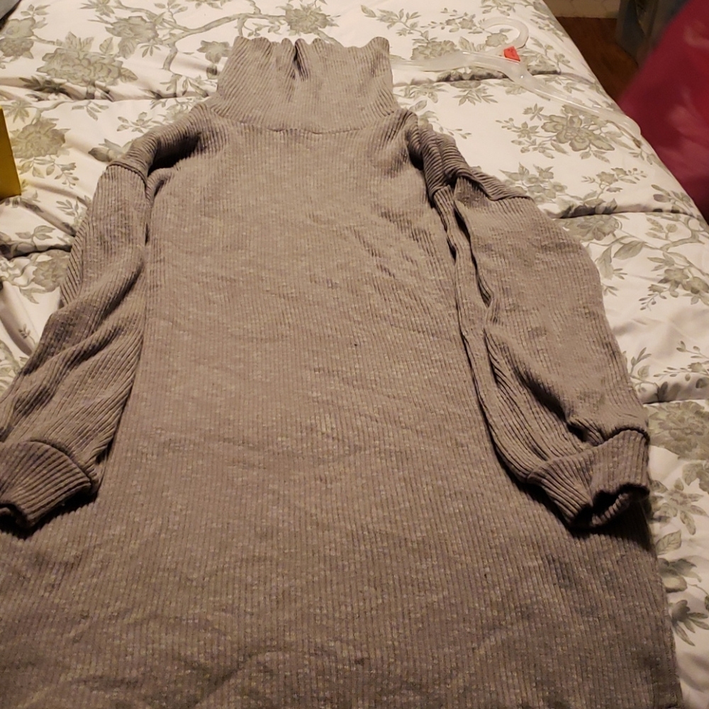 Grey sweater dress